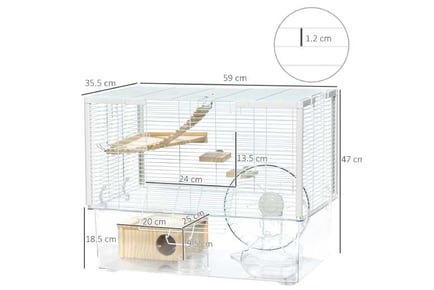 PawHut Gerbilarium Hamster Cage