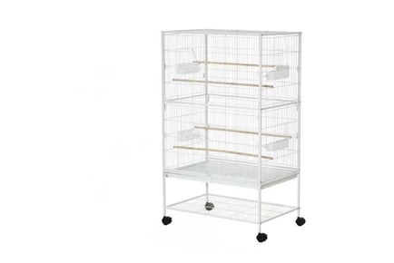 PawHut Large Bird Cage, Stand, Tray