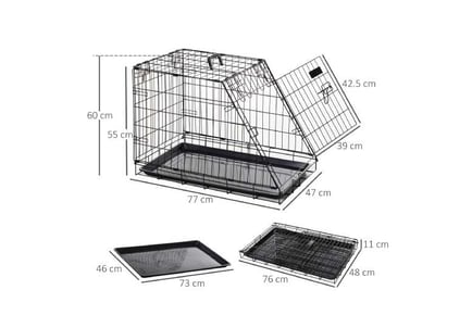 PawHut Dog Cage, Collapsible