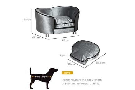 PawHut Pet Sofa, Storage, Small Dogs