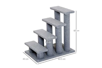 PawHut Pet Stairs 4 Steps, Old Pets