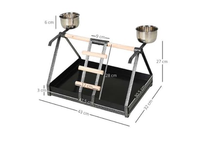 PawHut Portable Bird PlayStand w/ Perch