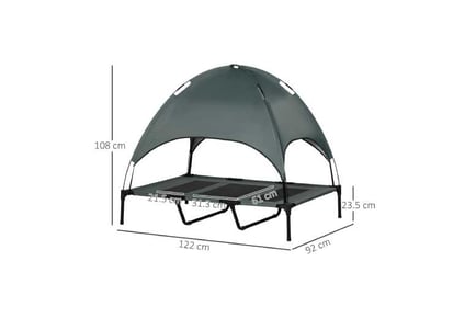 PawHut XXL Raised Dog Bed w/ Canopy