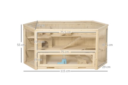 PawHut Large 3-Tier Hamster Cage