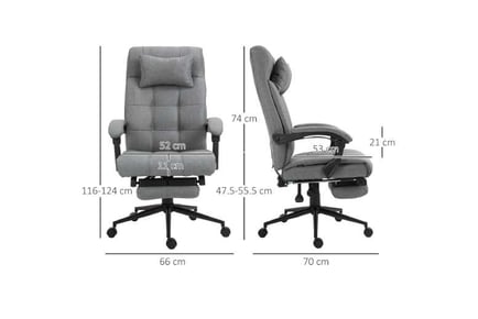 Vinsetto Office Chair - Light Grey