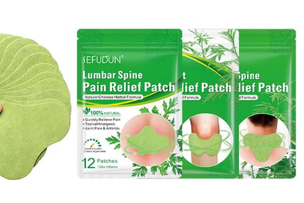 Self-Heating Pain Relief Patches - 12 or 36!