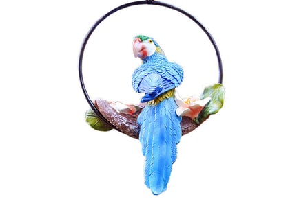 Iron Ring Hanging Parrot Garden Decor - 4 Designs!