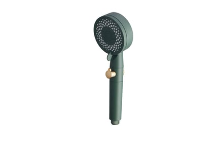 High Pressure 5 Spray Handheld Shower Head - Black or Green!