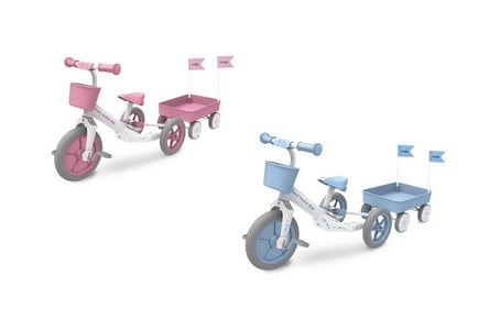 6 in 1 Adjustable Bike, Trike and Trailer Set - Pink or Blue