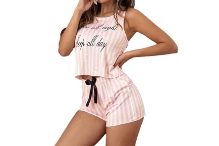 Women's Sleeveless Top and Shorts Pyjama Set - 4 Colours