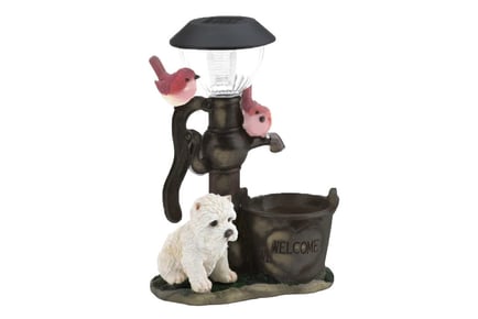 Home Sweet Home Animal Solar Resin Lamp - Cat, Dog and Rabbit Styles