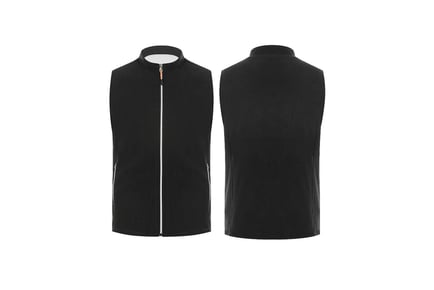 Men's & Women's 5 Zone Black Heated Vest - 5 Sizes
