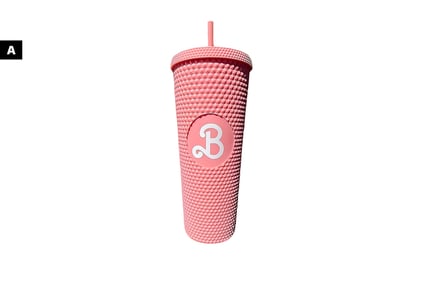 Barbie Inspired Diamond Tumbler with Straw - 5 Colours