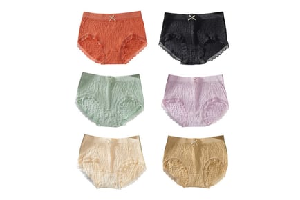 Three-Pack Soft Lace Ruffle Underwear - 2 Colour Set Options