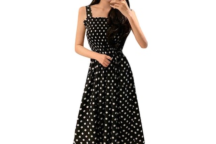 Women's Strap Polka Dot Dress - 2 Colour Options