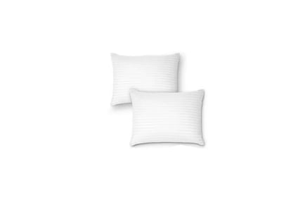 Hotel Quality Hollowfibre Stripe Pillows - 2 or 4 Pack!