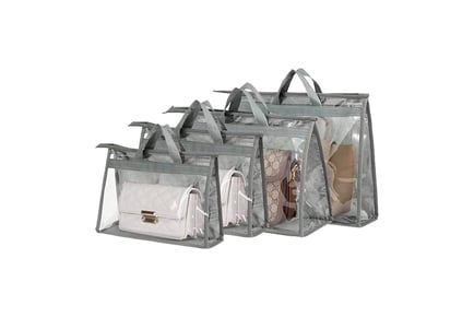 4 Transparent Handbag Dust Covers