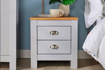 Camden Two-Drawer Bedside Table - 3 Colours!