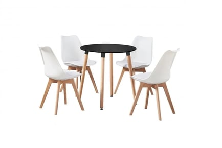 Scandi Round Table & Chairs Set - 8 Chair Colours!