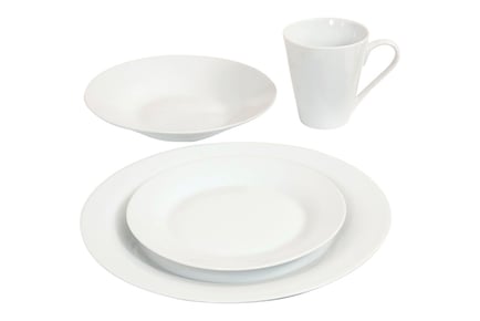 16-Piece Porcelain Dinner Set - Five Design Options