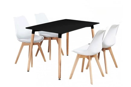 Scandi Lisa Dining Table & 4 Jensen Chairs - 4 Options!