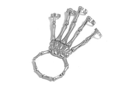 Punk Skeleton Hand Bone Ring - 3 Colour Options