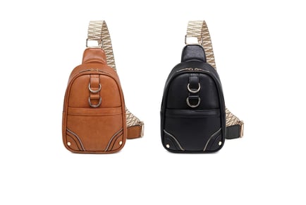 Womens PU Leather One Strap Crossbody Backpack - 2 Colours!