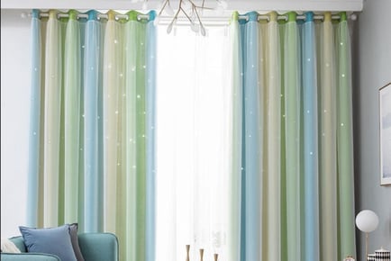 Double Layer Blackout Curtains - 5 Colours & 2 Sizes!