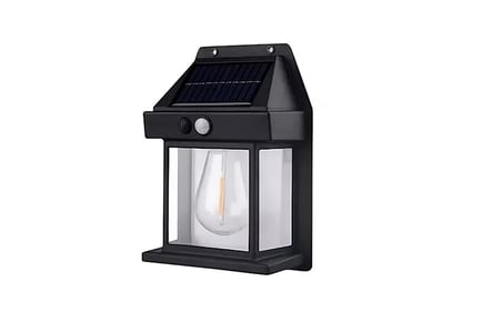 Outdoor Solar Lantern Wall Light - Black or White!