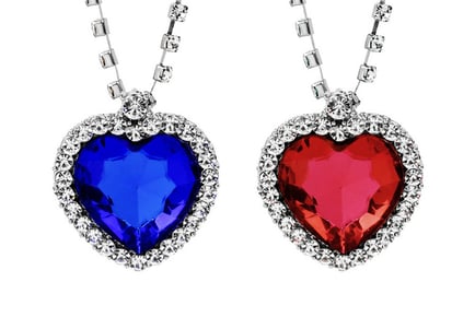 Women's Heart of The Ocean Necklace - Red or Blue!