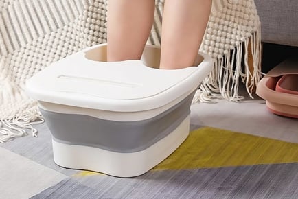 Portable Collapsible Bubble Bath Foot Spa with Lid