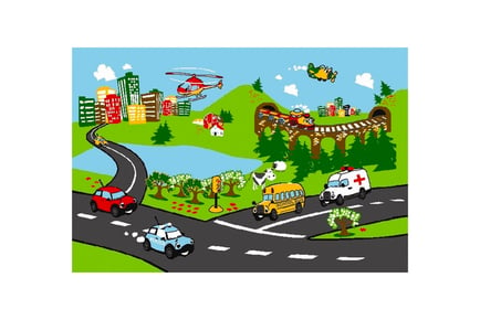 Kids Toy City Traffic Play Mat!