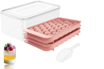 Creative Sphere Ice Cube Mould Tray - Pink or Blue