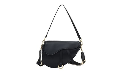 Dior Inspired Faux Leather Saddle Bag - Four Colours