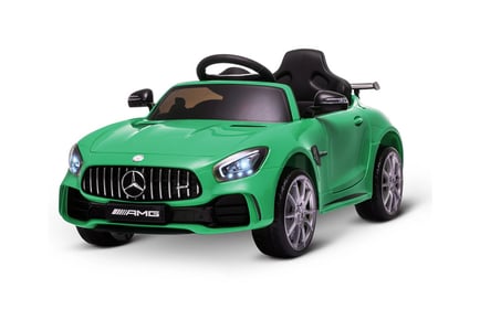 Kids Mercedes Benz GTR Electric Ride On Car - Green/Black!
