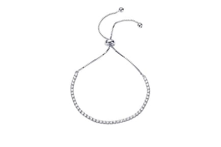 Adjustable Diamante Tennis Bracelet - Gold, Silver & More!
