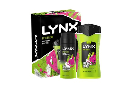 Lynx Epic Fresh Boost Body Wash & Spray Set