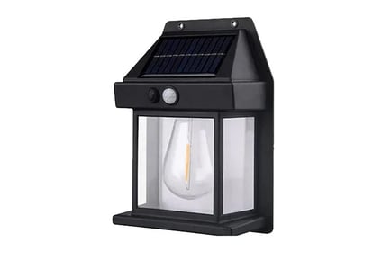 Solar Powered Outdoor Wall Mounted Porch Light with Motion Sensor