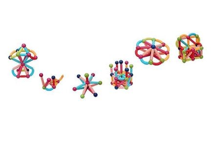 Kid's Magnetic Interactive Building Blocks 15, 36, 64 & 100 Pieces