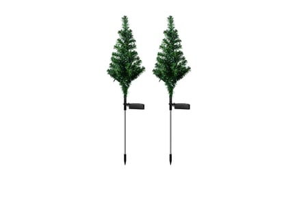 LED Solar Christmas Tree Lamp in 2 Décor Variants