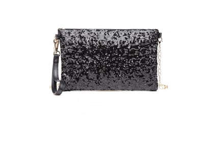 Miss Lulu Sequins Clutch Evening Bag in 5 Colour Options