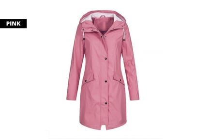 Waterproof hooded raincoat, UK Size 8, Yellow