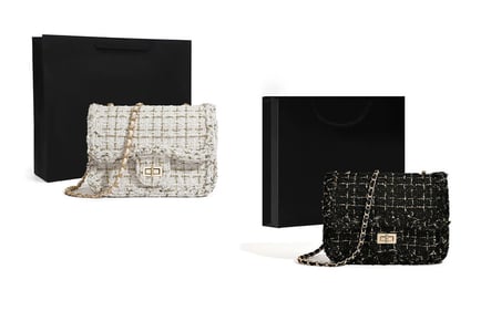 Textured Gucci Inspired Shoulder Bag - Black or White!