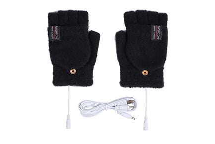 USB Electric Rechargeable Heated Gloves - 6 Colour Options!