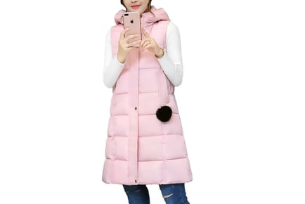 Comfortable Women's Winter Quilted Longline Puffer Gilet