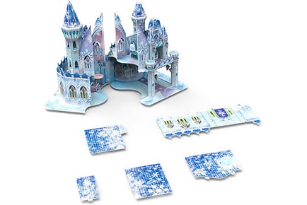 62-Piece 3D Puzzle Frozen Inspired Ice Castle Dollhouse Kit