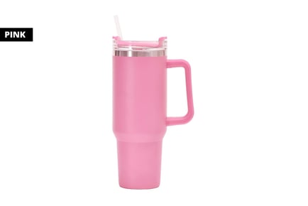 40oz stainless steel tumbler cup, Light Pink