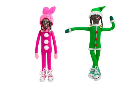 Snoop On A Stoop Funny Christmas Elf Doll - Green or Pink!