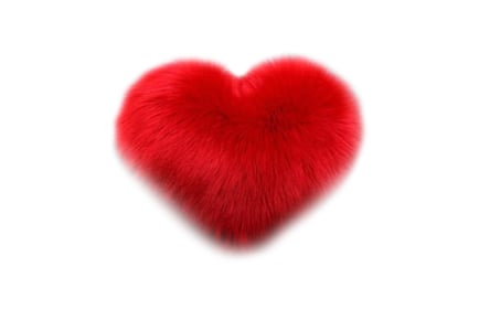 Fluffy Heart Shaped Throw Pillow in 8 Colour Options