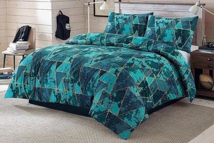 Reversible Printed Duvet Cover Set in 4 Sizes